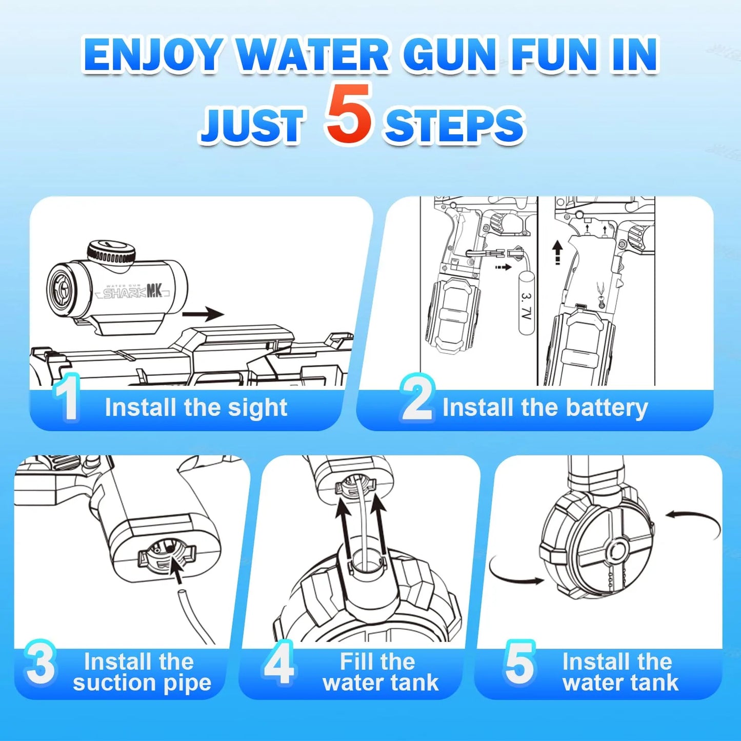 AquaBlast™ 電動ウォーターガン圧倒的パワーで遊びが一気に本気になる