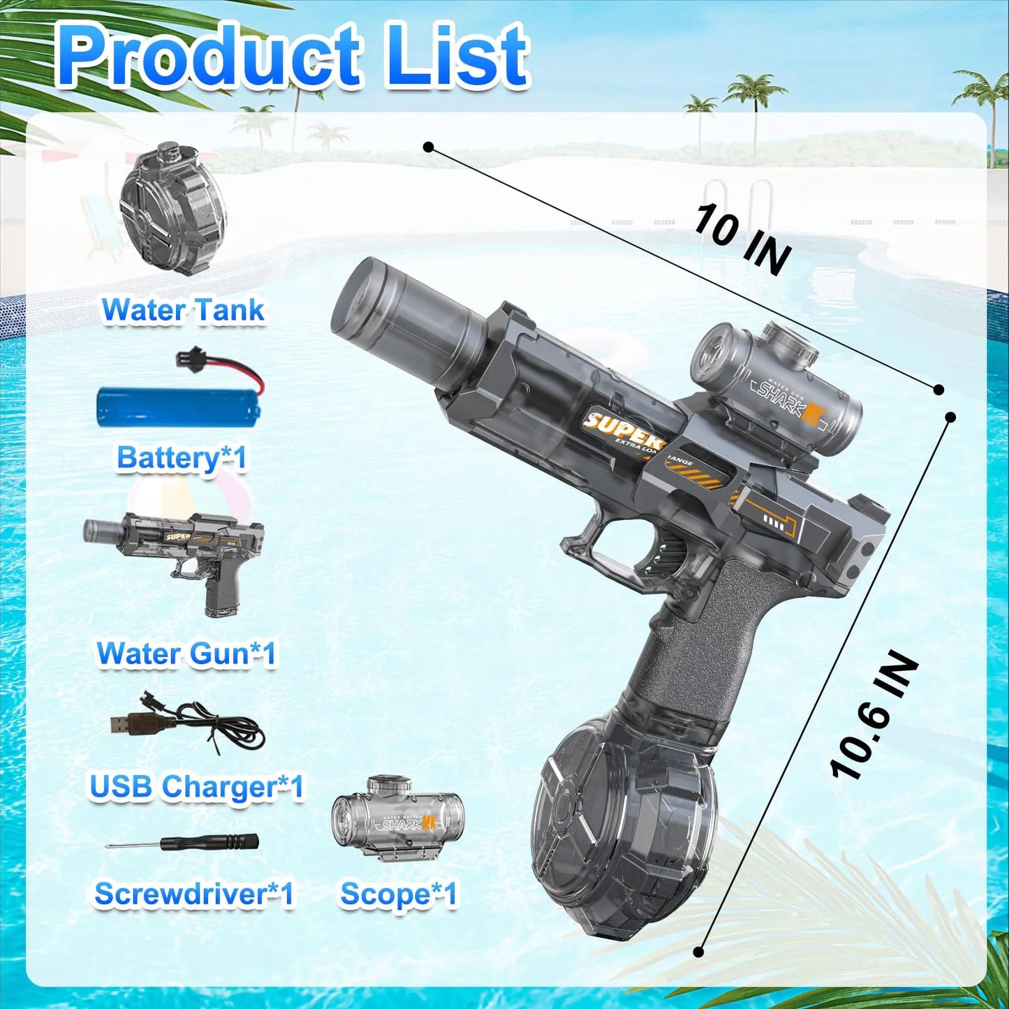 AquaBlast™ 電動ウォーターガン圧倒的パワーで遊びが一気に本気になる