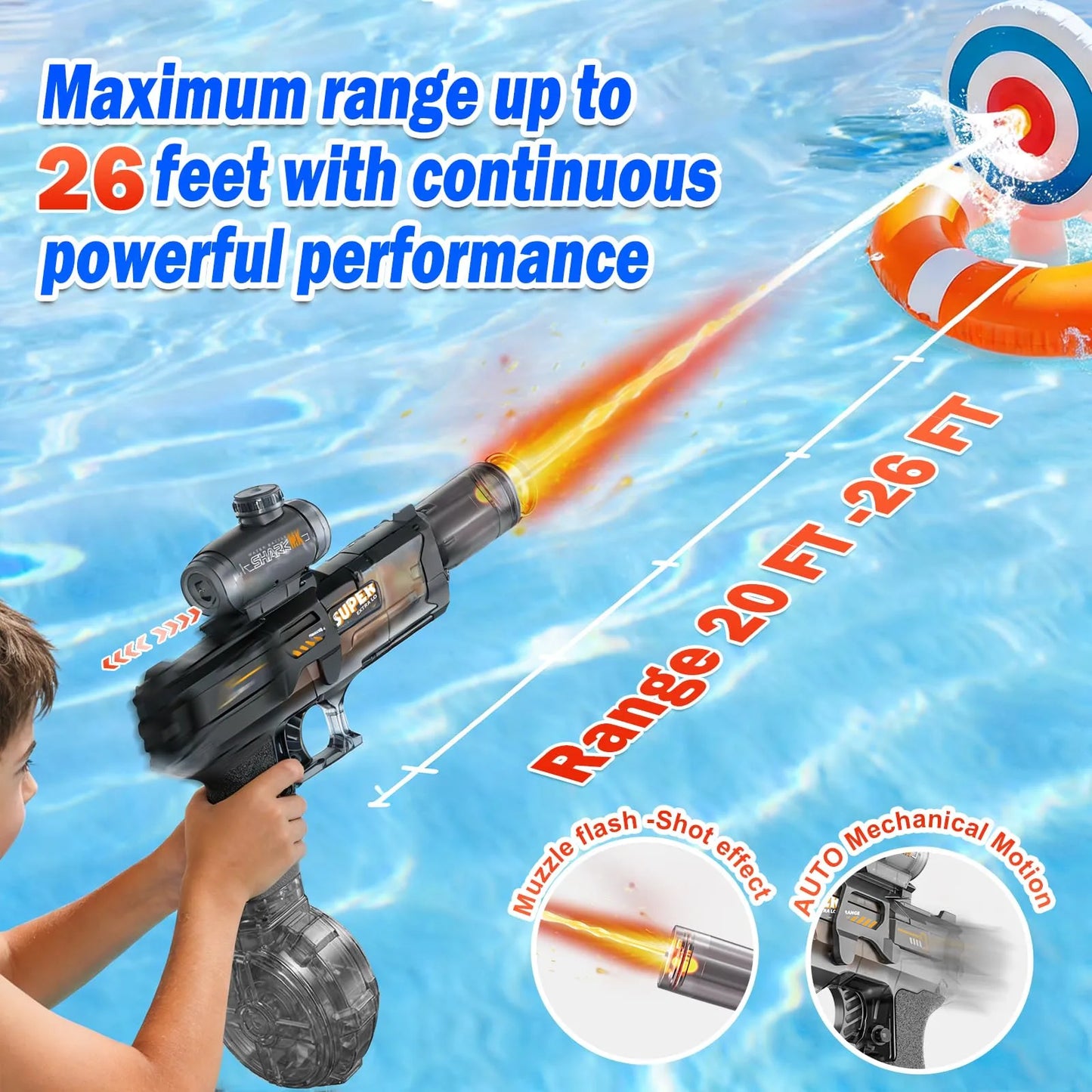 AquaBlast™ 電動ウォーターガン圧倒的パワーで遊びが一気に本気になる